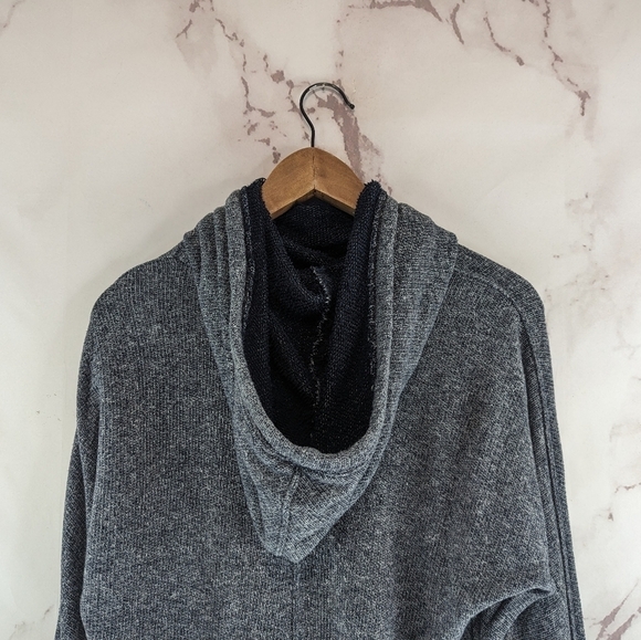 Aritzia TNA Hoodie Womens XS Blue Pullover Heathered Terry Sweater Funnel Neck - Picture 6 of 12